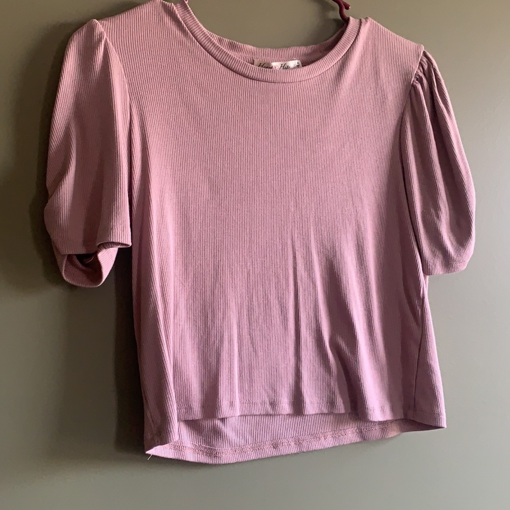 Pink Rib Knit Crop Top - Picture 5 of 6